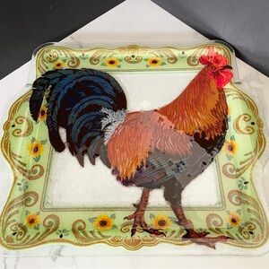 17.5" Rooster Platter by Peggy Karr